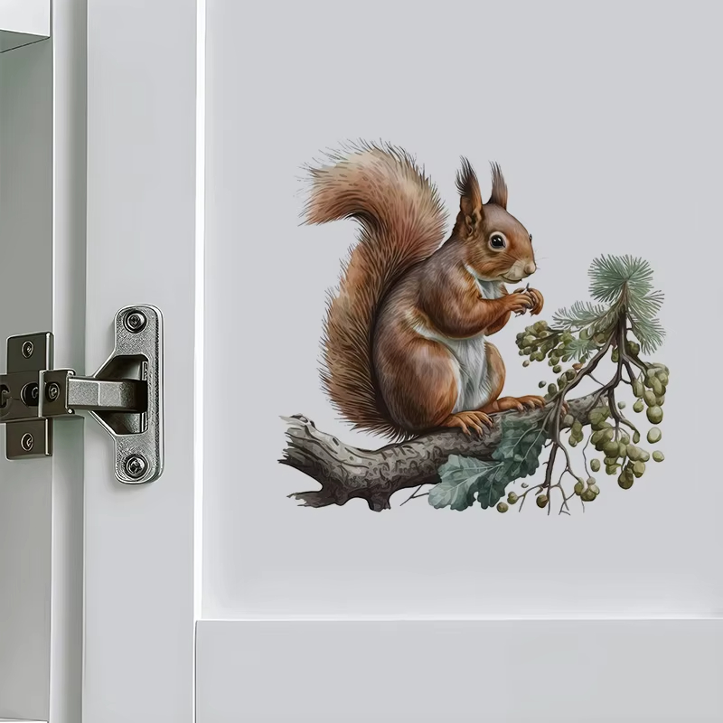 Cute Squirrel Wall Stickers Be - Pvc Panel Background review and price